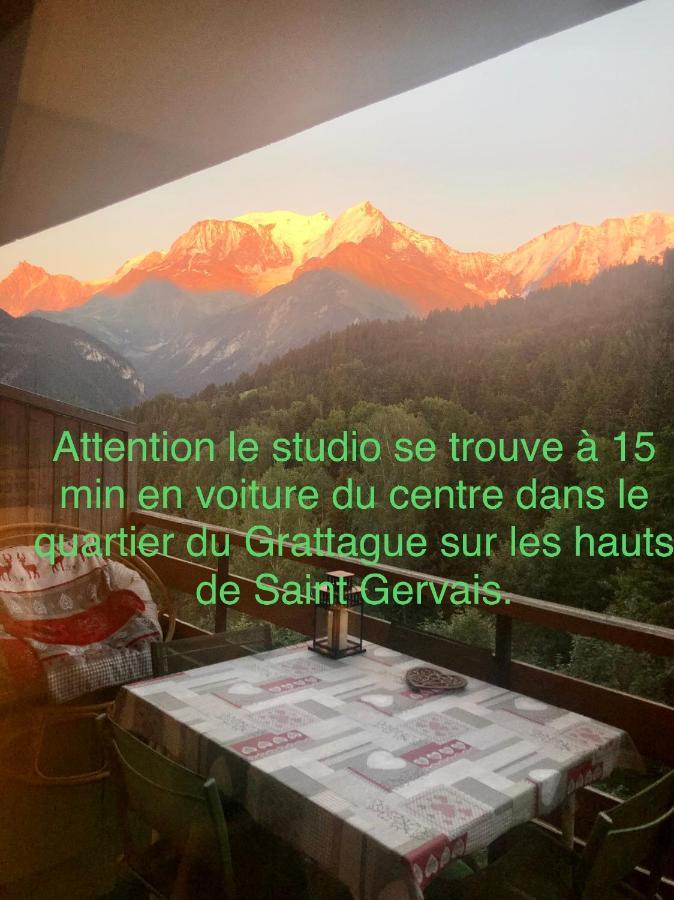 Studio Turquoise Quartier Grattague Vue Montblanc แซ็งต์-แฌร์เวส์-เลส์-แบ็งส์ ภายนอก รูปภาพ